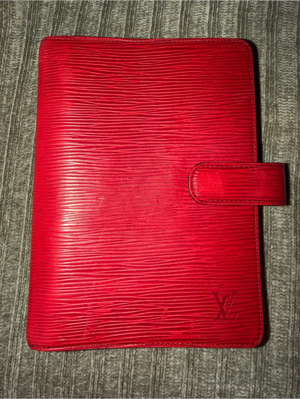 Louis Vuitton MM Agenda Red Epi Leather